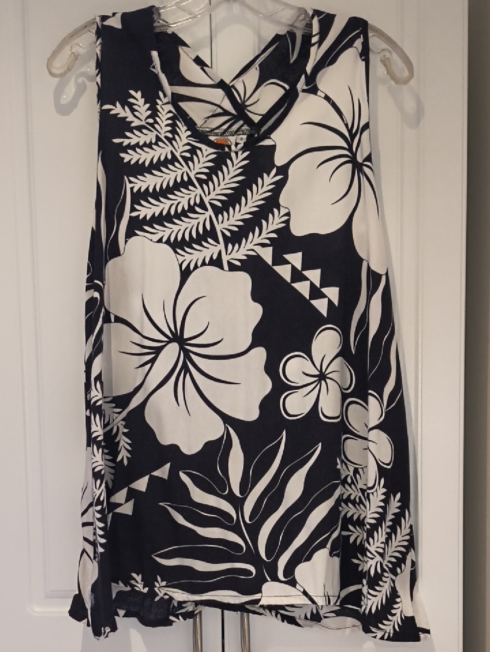 Tropical A-Line Racerback Tunic Top Or Beach Cover-up